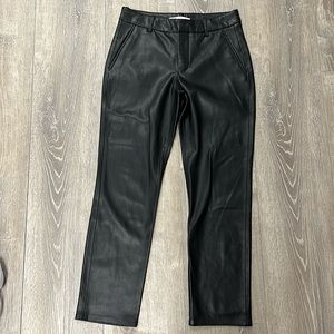 Zara mid rise faux leather pants
